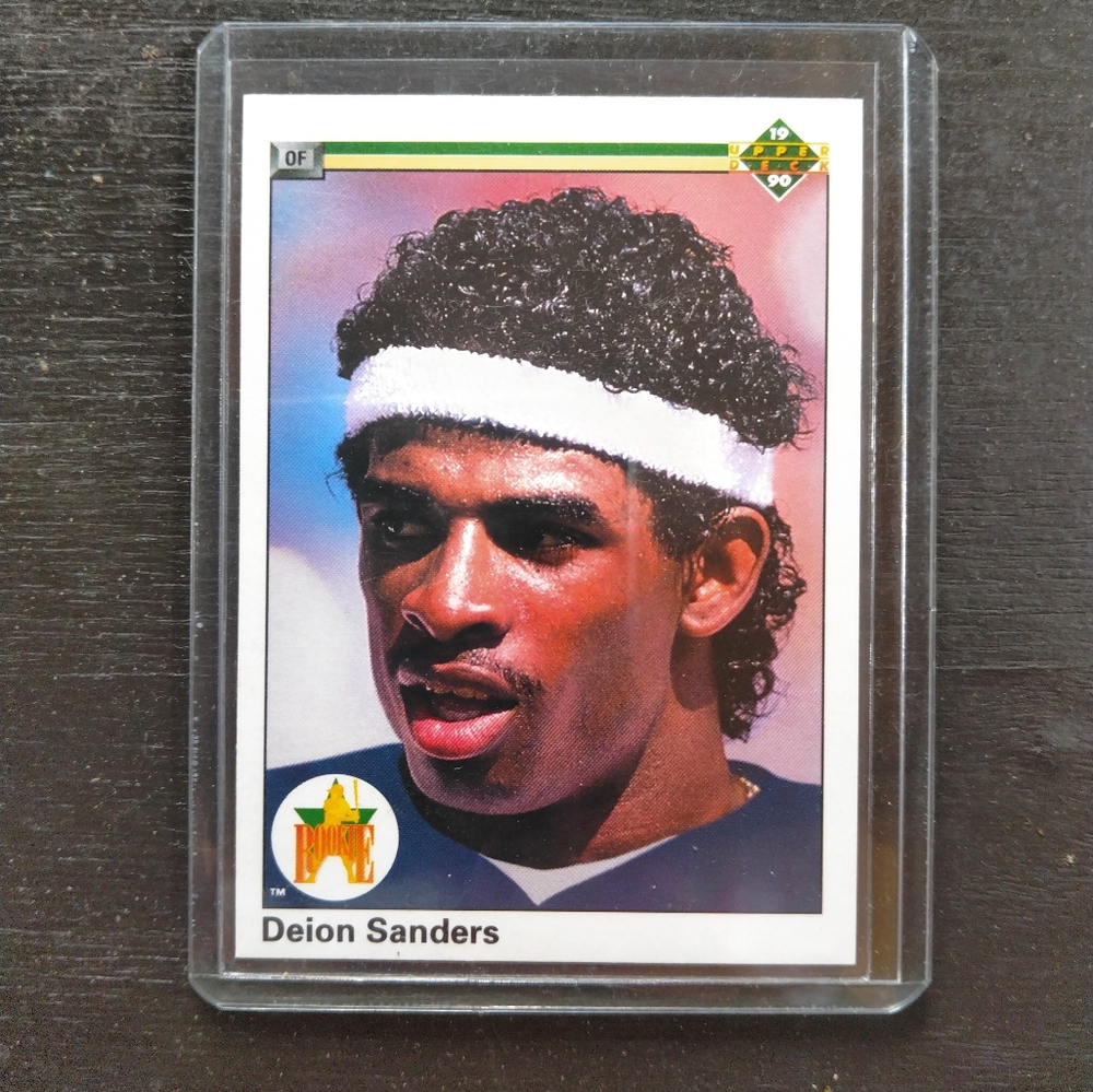DEION SANDERS 90 UPPER DECK Baseball Card